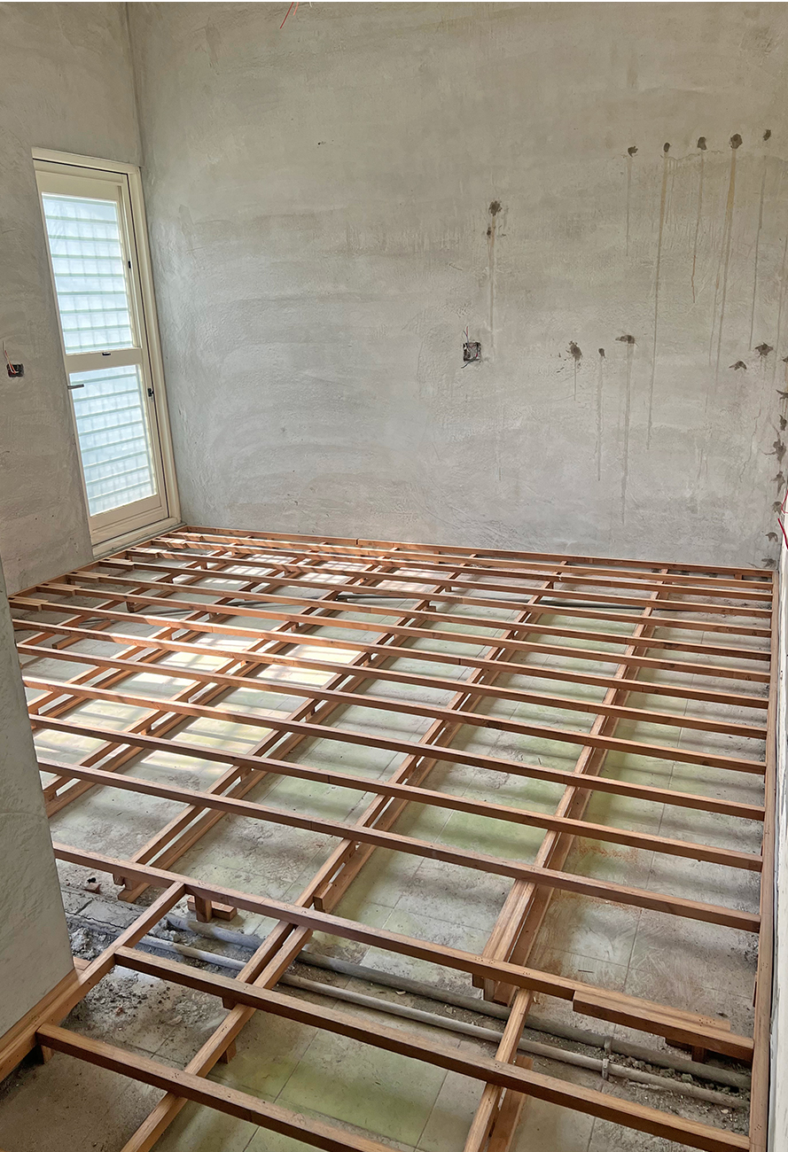 碳化角材- 地板結構