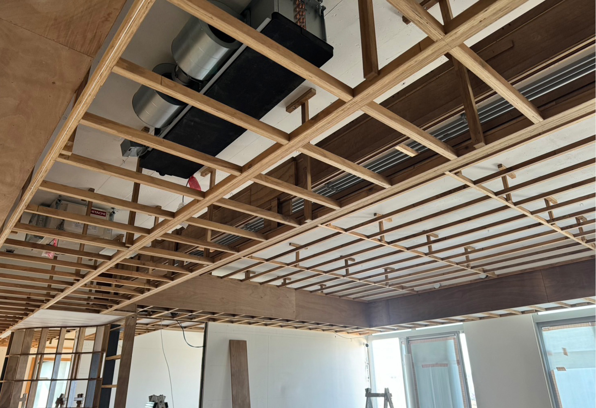 碳化角材- 天花板結構