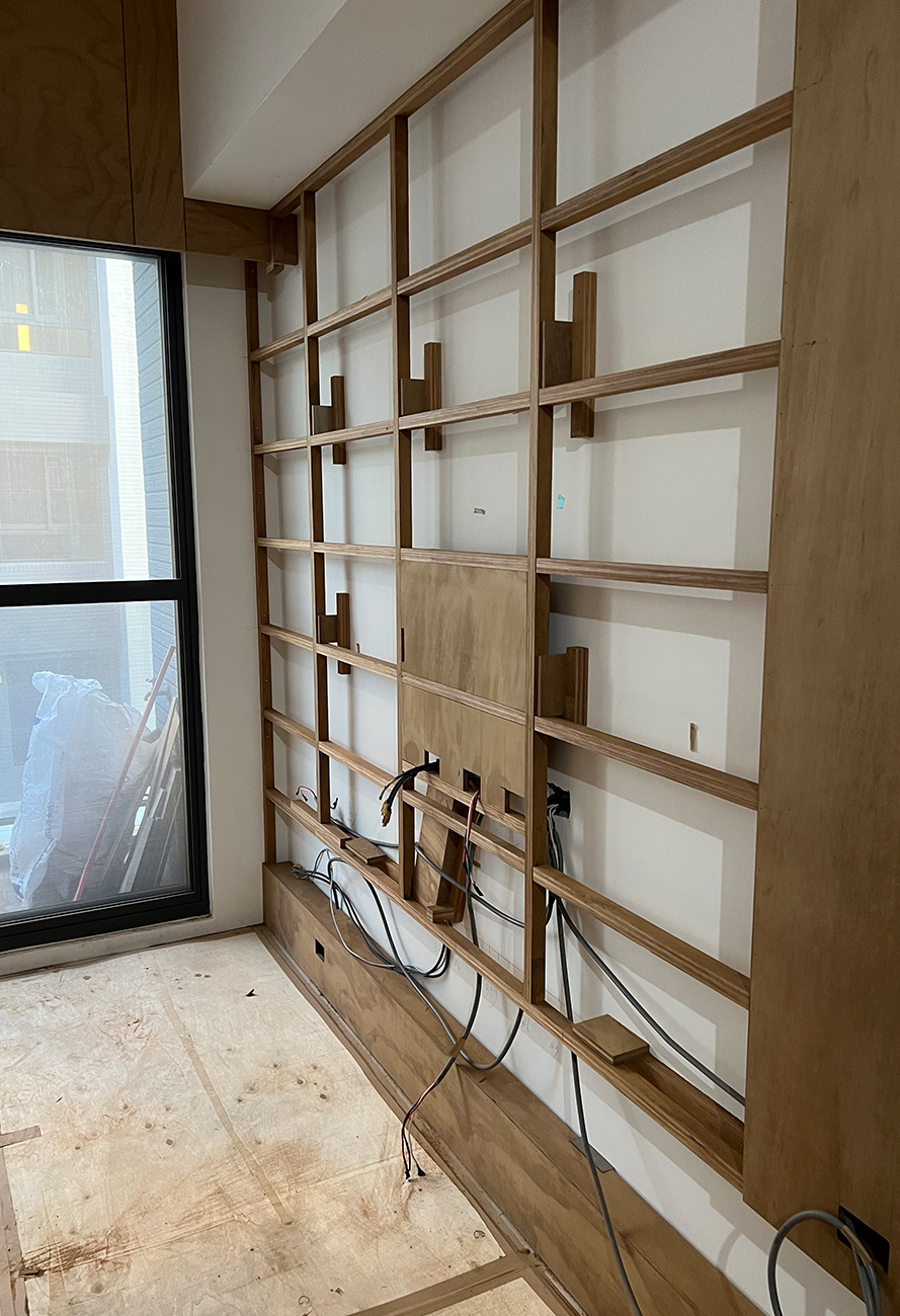 碳化角材 - 隔間應用